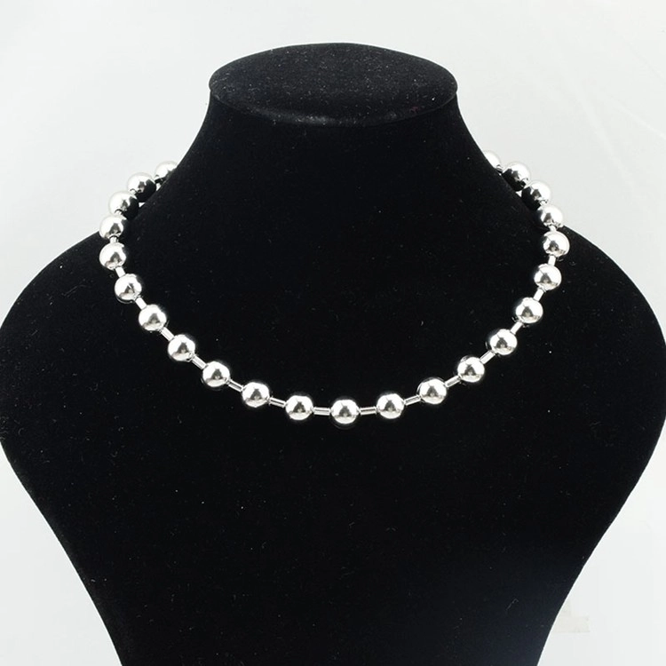 Silver Bead Chain Necklace | Ningning - Aespa - Fashion Chingu