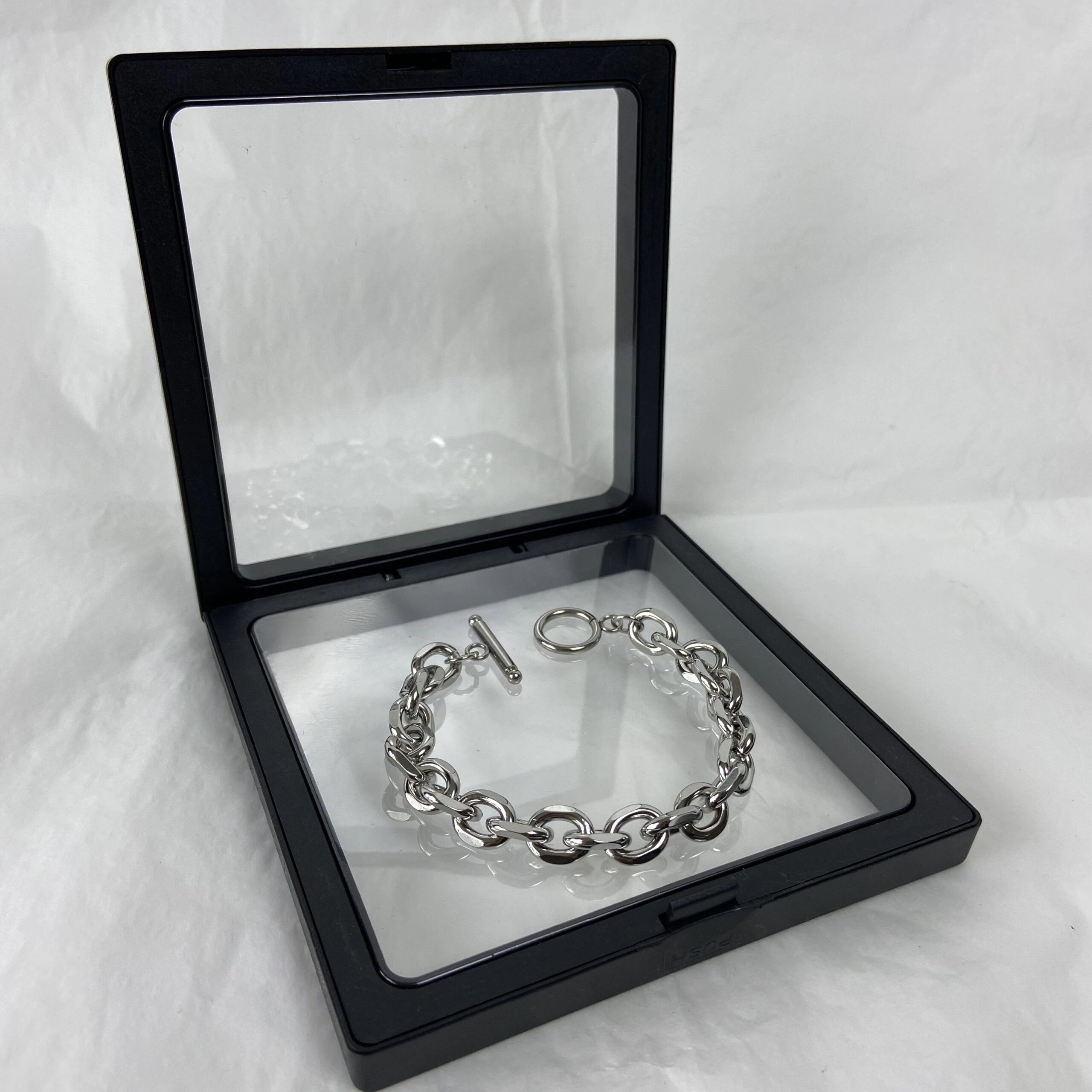 ★韓國人氣★SCALETTO★Black and silver cube bracelet Cubic Zirconia Silver Cube Bracelet | Ella-Mae Jewellery