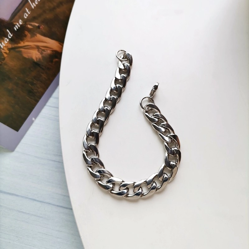 Thick Silver Metal Chain Bracelet | Jungkook - BTS - Fashion