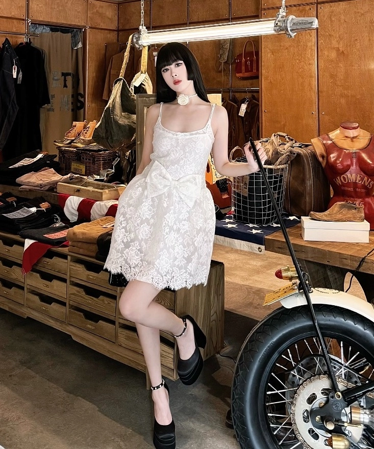 ワンピース Lumignon Bijou collar lace tiered dress btw22024lbr_ivory_front.jpg