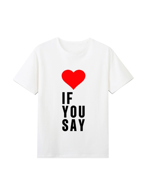 White “IF YOU SAY” T-Shirt | Jay - Enhypen - Fashion Chingu