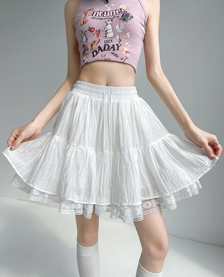 MeMe　TULLE FLOCKY LAYERED TOPS Flocky Tulle Turtle Top