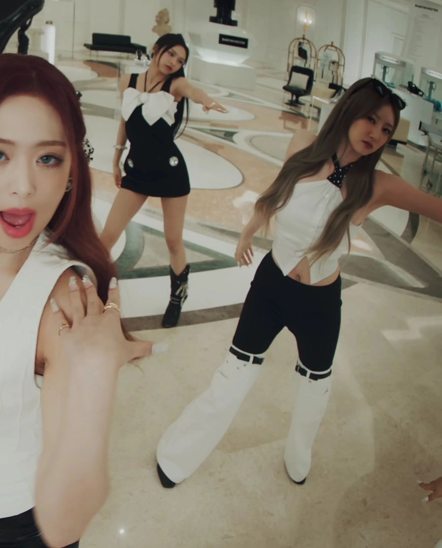 Black And White Dual Tone Pants | Rami - Baby Monster - Fashion Chingu