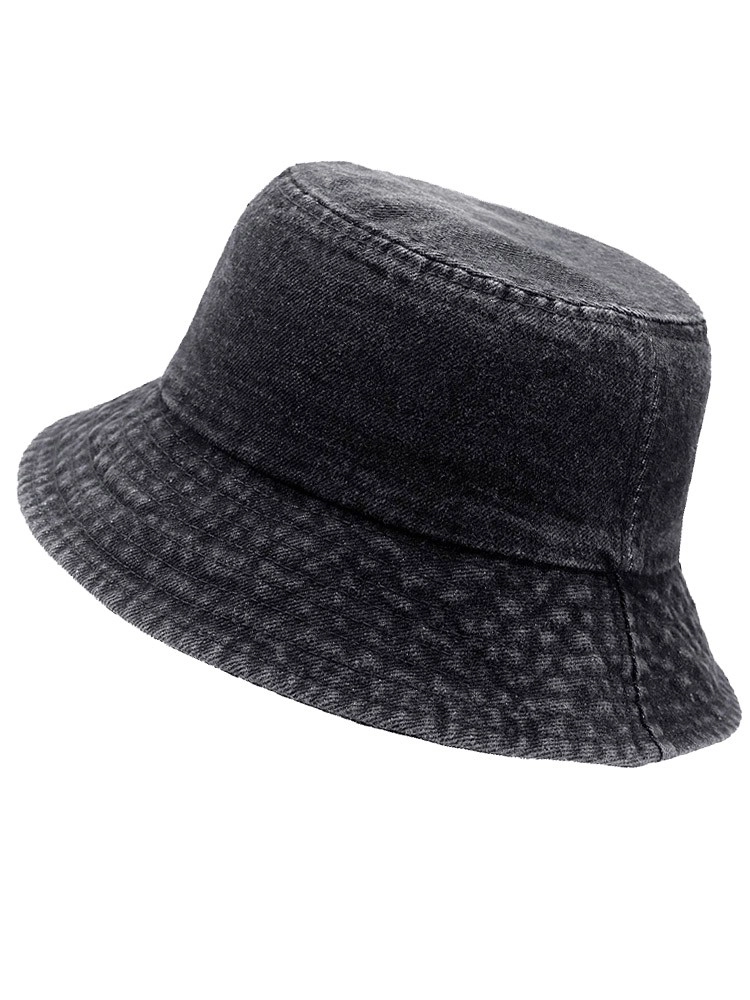Black Vintage Washed Denim Bucket Hat | Sunoo - Enhypen