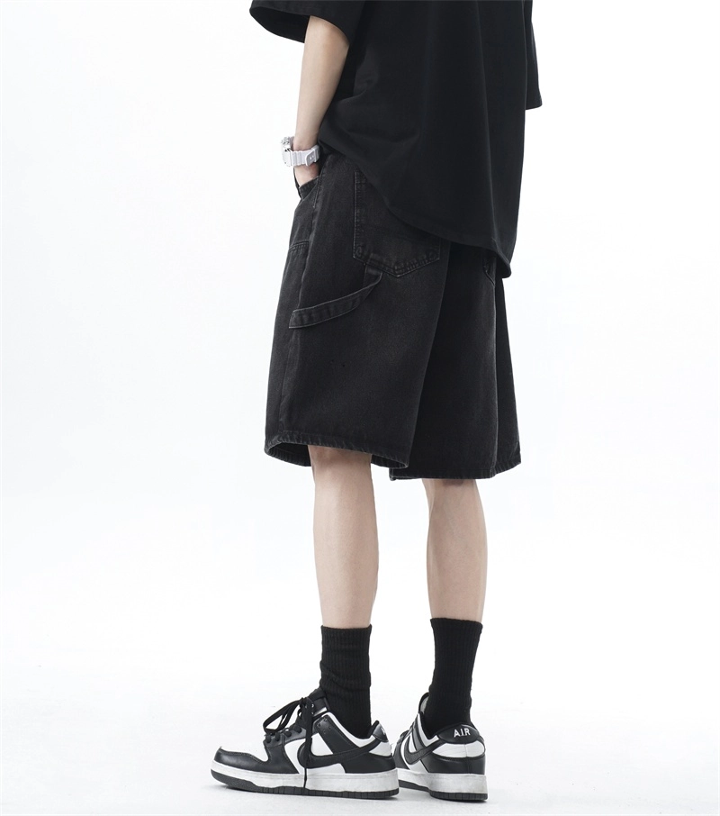 Black-Wide-Leg-Denim-Shorts-