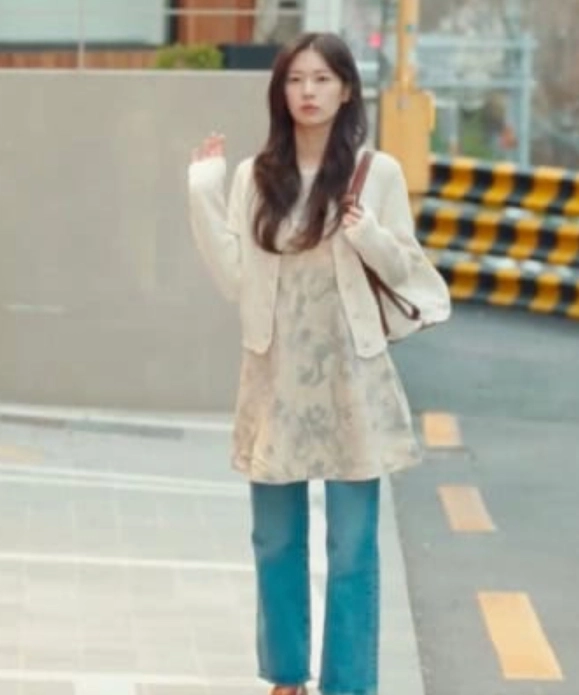 Brown Lined Drawstring Bucket Bag Baek Seok Ryu Love Next Door