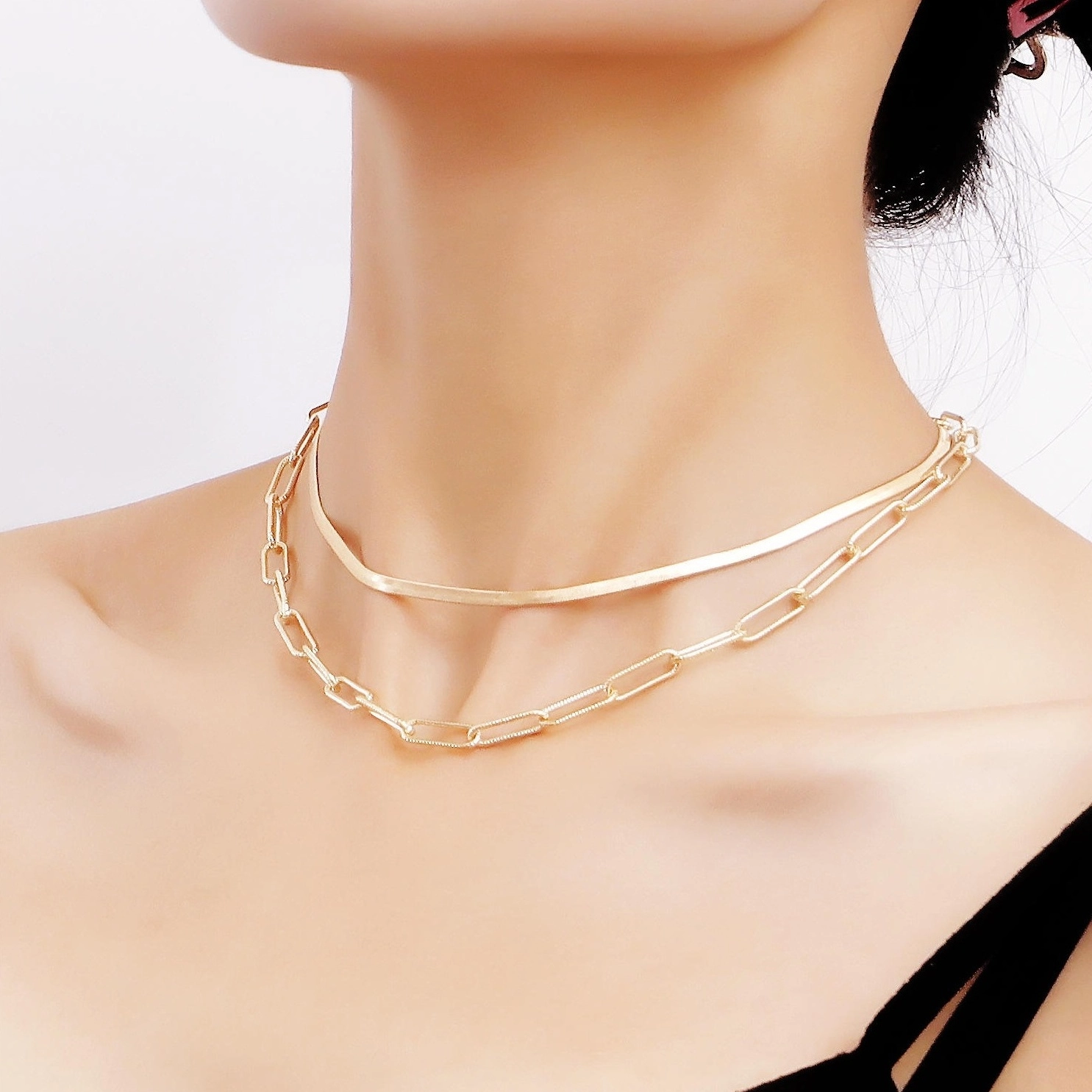 [LLOYD] 韓国ブランド☆L-CARAT Fancy Cut 2WAY Necklace LLOYD]韓国☆Modern British L-CARAT Multi-Fancy Cut Necklace