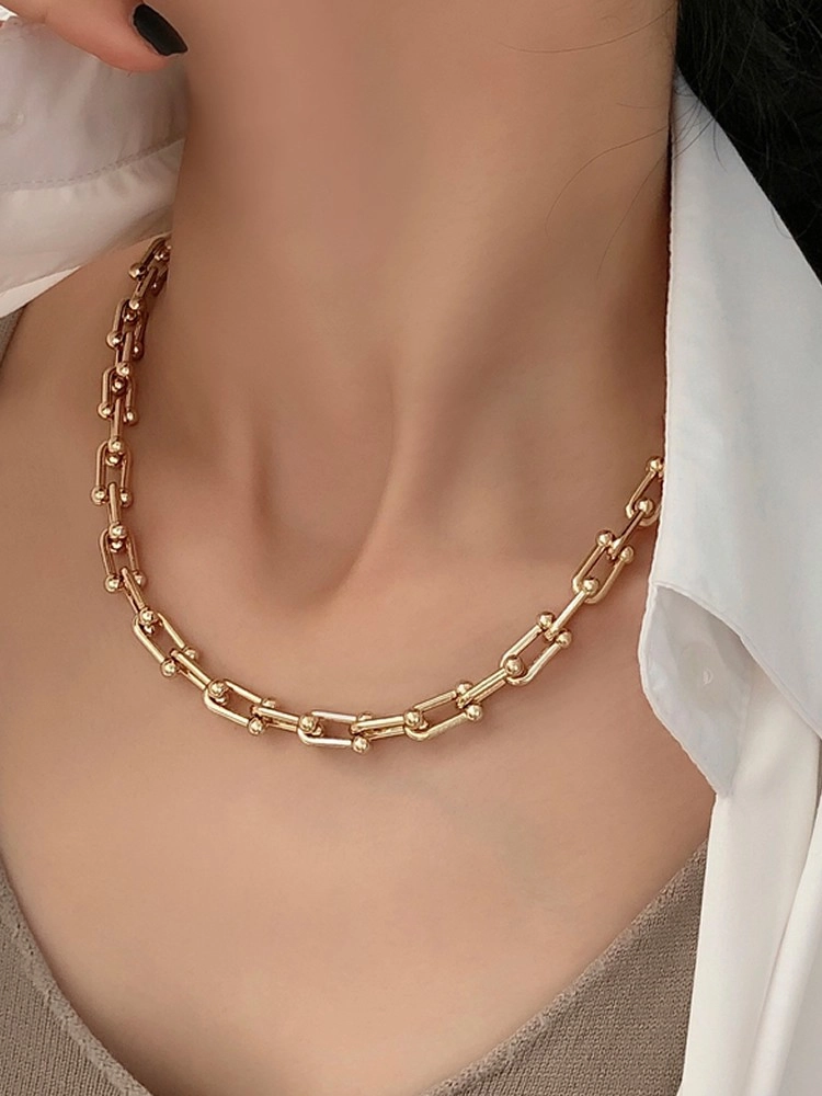 Gold U-Link Chain Necklace | Jake - Enhypen - Fashion Chingu