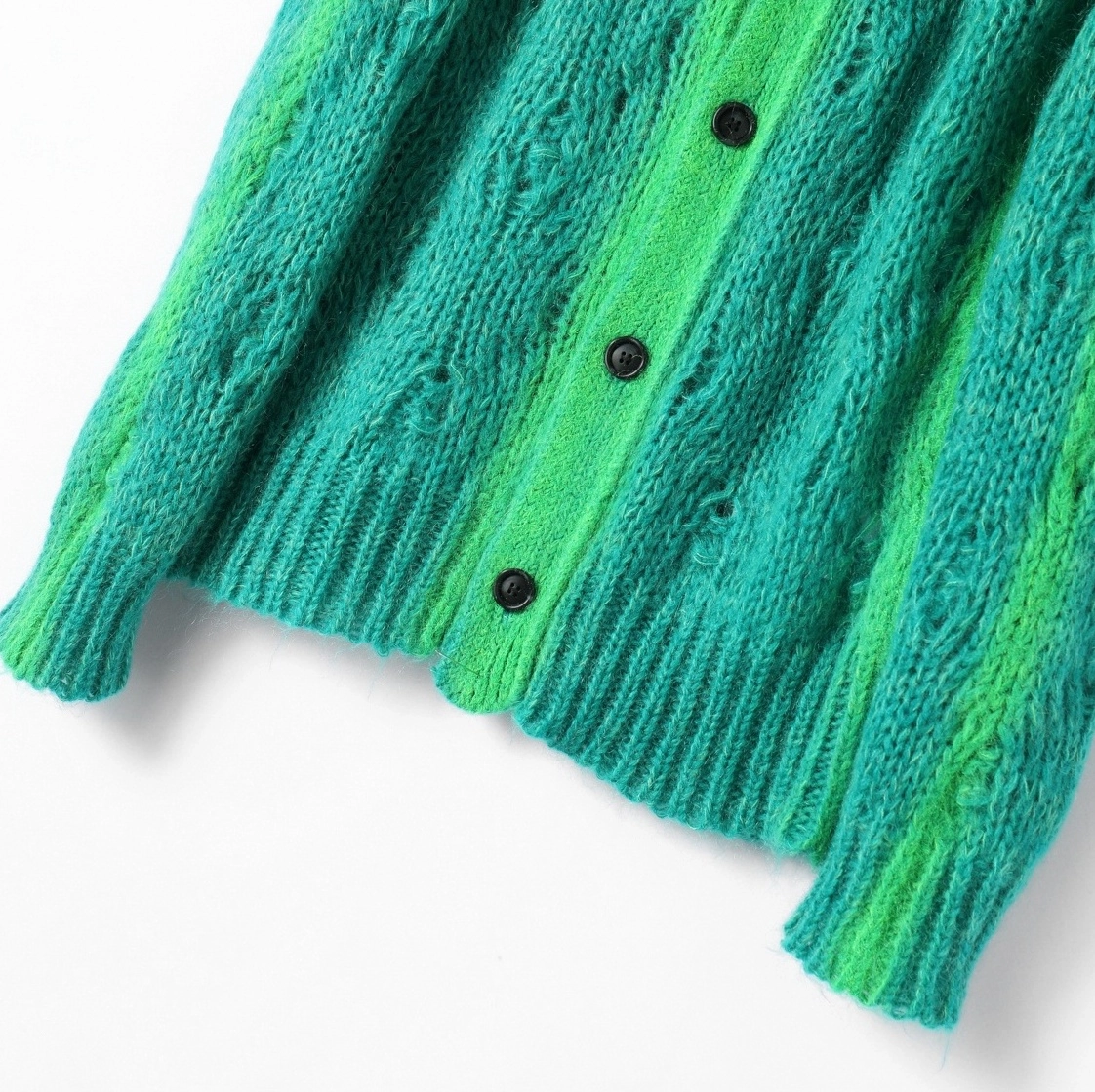 Green Gradient Knit Cardigan | J-Hope - BTS - Fashion Chingu
