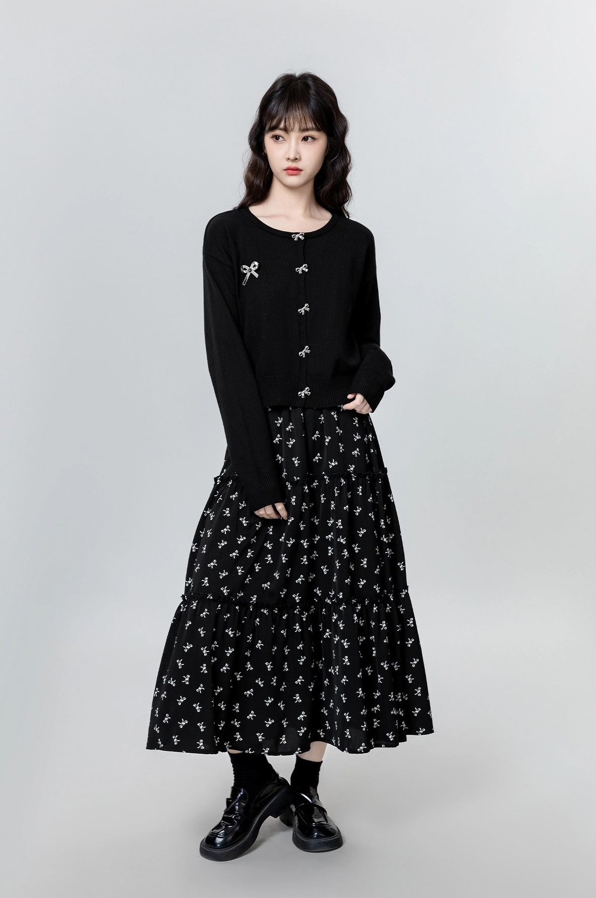 andwang fur bonbon cardigan ブラック001 andwang fur bonbon cardigan ブラック001