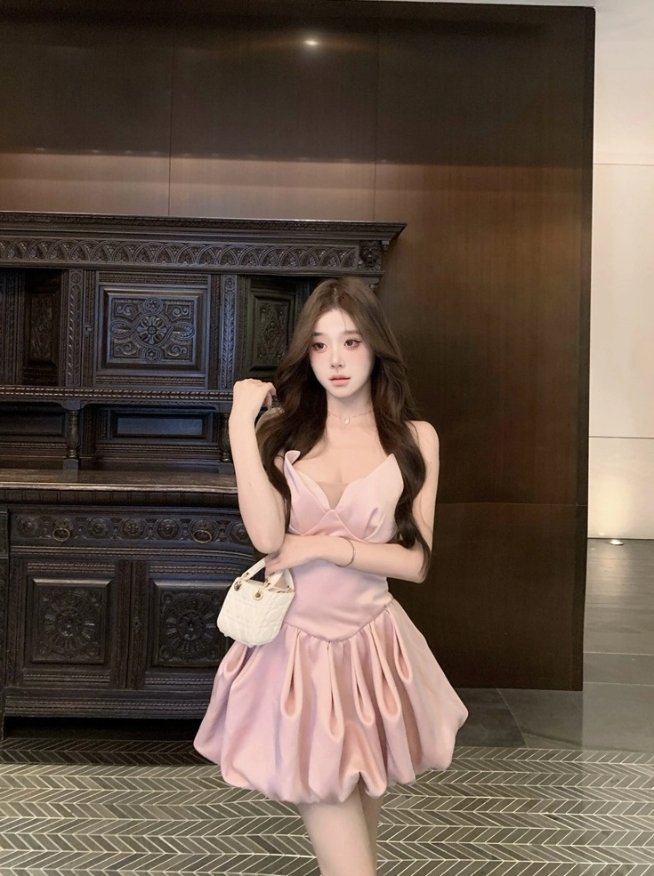 【韓国 Not your rose】Frill mini dress (Black/Pink/Ivory) 41th Reorder][Suzi wears]Frill mini dress (Ivory) - Not your