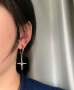 Silver Spark Loop Earrings | Hyunjin - Stray Kids - Fashion