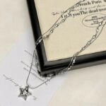 Silver Star Layered Necklace | LeeKnow - Stray Kids