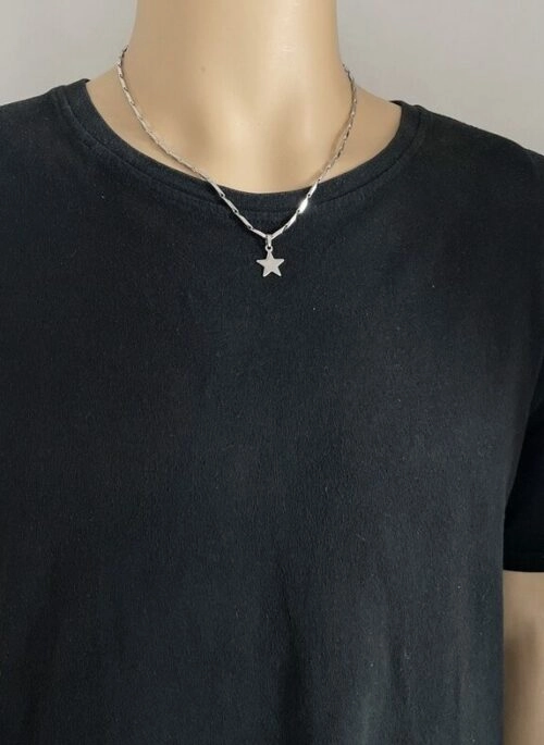 ★AESPA ウィンター着用★justLover.★Classic Pebble Necklace AESPA Kpop Silver Necklace Bracelet 10mm Pendant |Winter