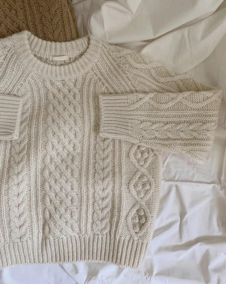 White Cable Knit Sweater | IM - MONSTA X - Fashion Chingu