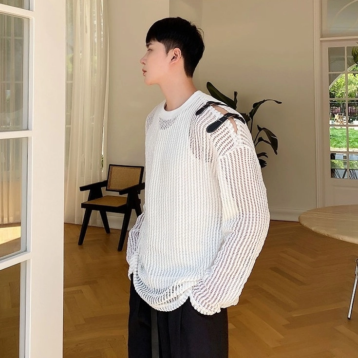 n.SSign ihanjun イハンジュン Tシャツ IEFB Korean New Chic Men Casual Shirt Trendy Liquid Metal