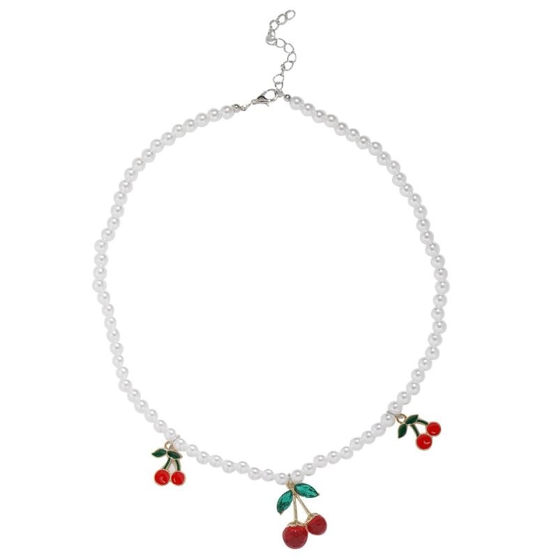 ☆ENGBROX☆ cherry pearl necklace EBNL24063SV cherry pearl necklace - ENGBROX | 60% - Asian Fashion Online
