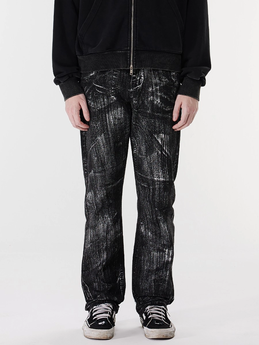 ★韓国人気★Surgery30° jeans 'washed black denim' Broken Planet Denim Jeans Washed Black Men's - SS24 - US