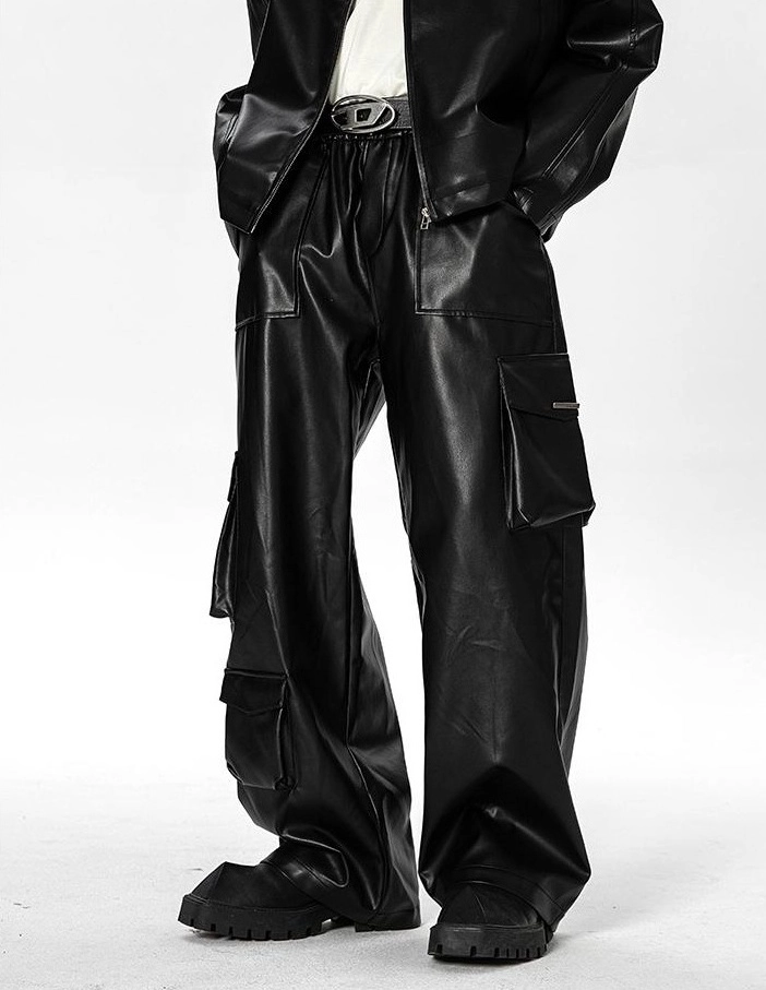 パンツ jentlouis Leather Pocket Baggy パンツ jentlouis Leather Pocket Baggy Zipped-Slit Baggy