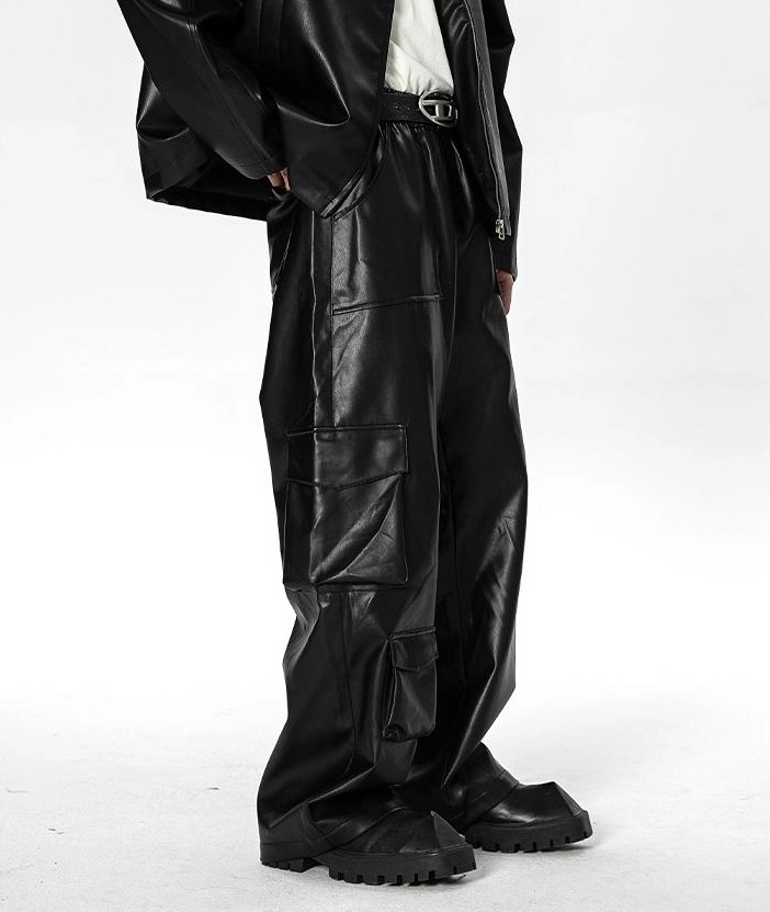 パンツ jentlouis Leather Pocket Baggy パンツ jentlouis Leather Pocket Baggy Zipped-Slit Baggy