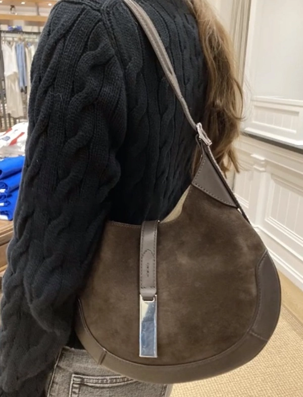 Brown Faux Leather Saddle Shoulder Bag | Winter - Aespa - Fashion