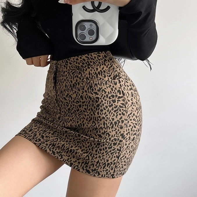 【more jude】韓国人気★ Leopard Skirt ☆韓国の人気☆【more jude】☆LEOPARD SKIR.T☆関税込☆