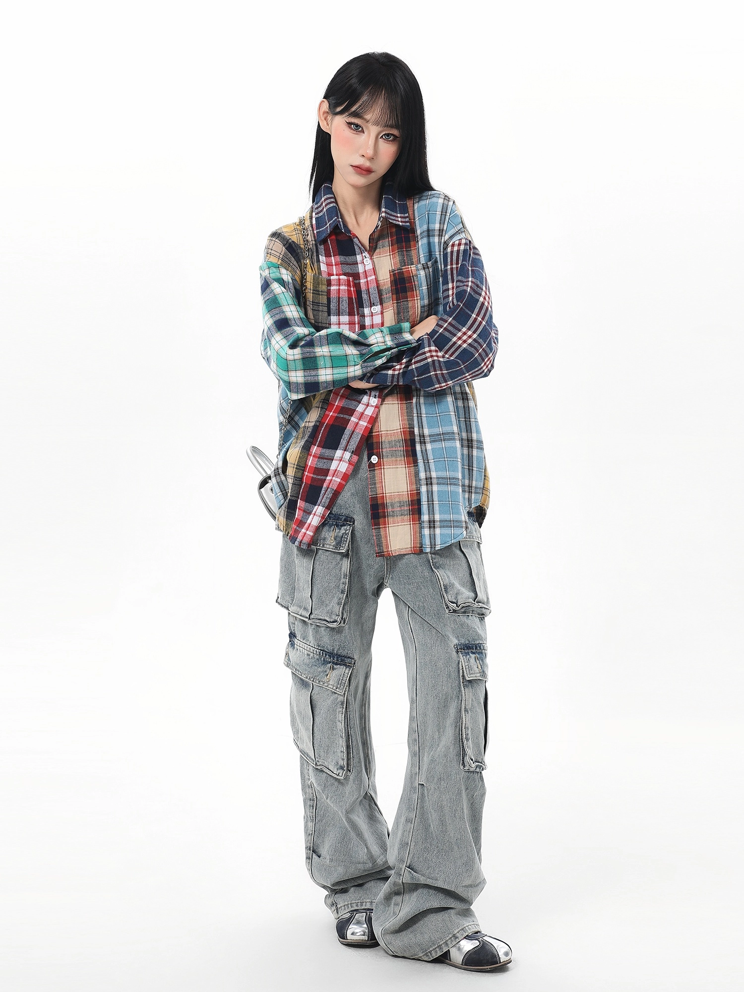 Multicolored Plaid Flannel Shirt | Suga - BTS - Fashion Chingu