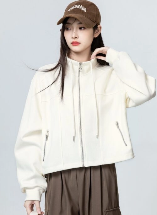 Blue Fringe Tweed Cropped Jacket - Fashion Chingu