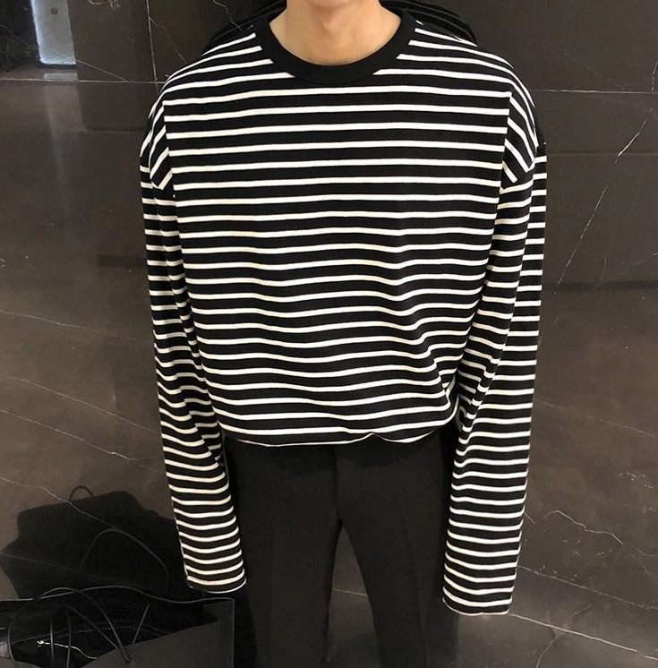 [GRAVER]★25SS★韓国人気★JUMP RABBIT STRIPED LONG SLEEVE UNISEX]JUMP RABBIT Stripe Long Sleeve - GRAVER | 60% - Asian