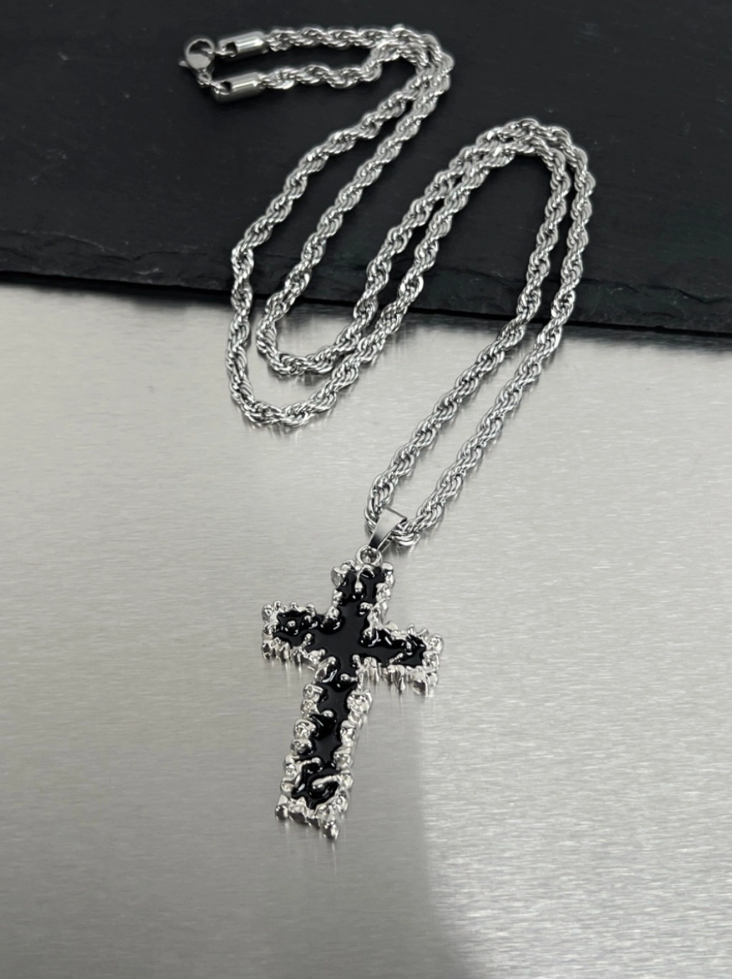 ★韓國人氣★SCALETTO★black bold necklace MUSINSA | SCALETTO BLACK WSM005 Simple Two Bar Necklace
