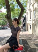★eessay★STRIPED CANCAN SKIRT - BLACK★正規品/韓国送料込 MUSINSA公式 | AWESOME STUDIO Cotton cancan long skirt black