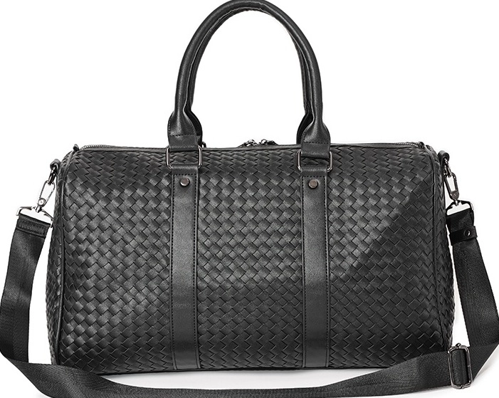 Black Woven Style Duffle Bag | Jeongin - Stray Kids