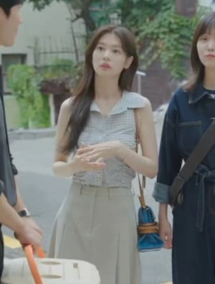 Blue Denim Belt-Wrapped Bag | Baek Seok Ryu - Love Next Door