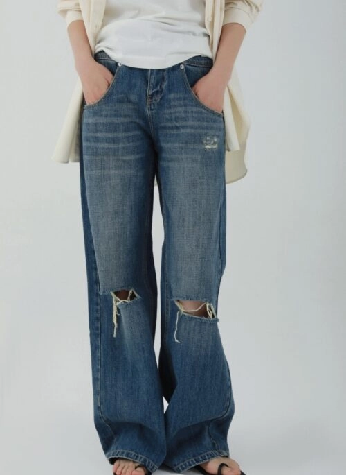 ★AESPA KARINA 着用★ ROCKCAKE Dixy Low Rise Wide Jeans Karina