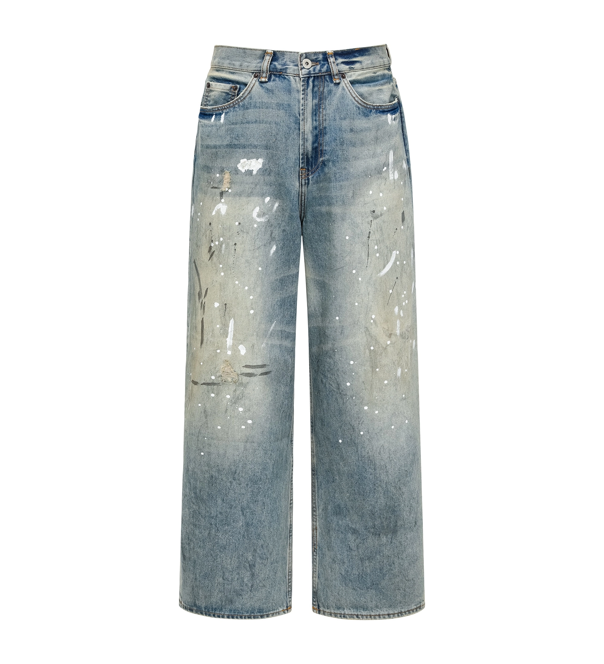 【COLOR iN ID】Deep Painting Fringe Denim Green Indigo Skein Dyeing