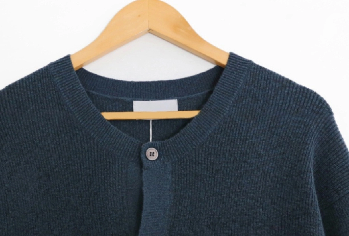 Blue Round Neck Cardigan | LeeKnow - Stray Kids - Fashion Chingu