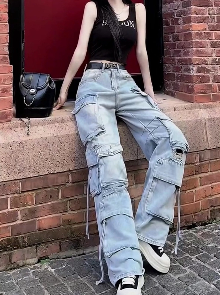 デニム・ジーパン Panel Cargo Jeans FW23D2NZ304-