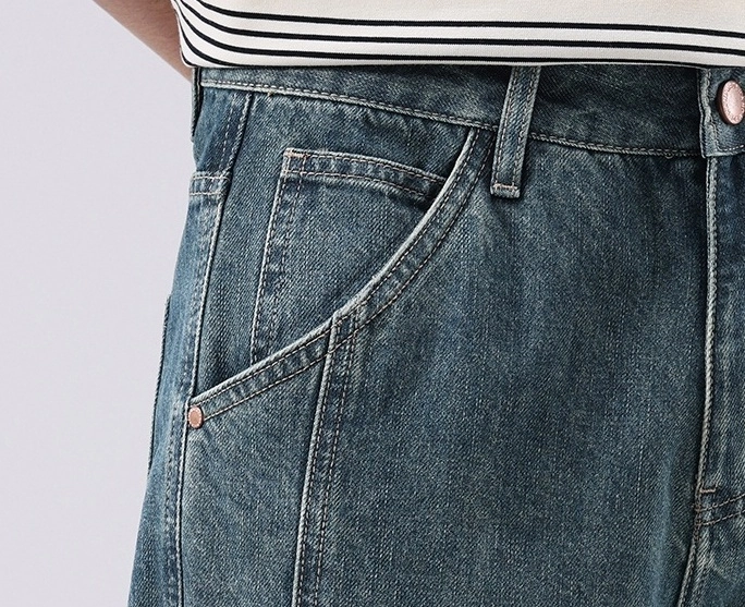 Blue Washed Side Pocket Jeans | Jungkook - BTS - Fashion Chingu