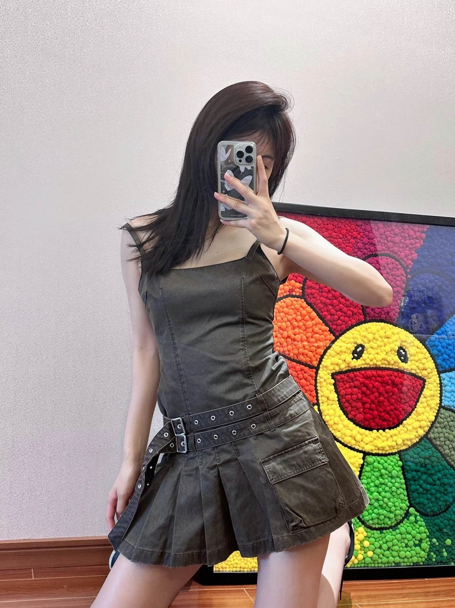 natsu　DEFORMATION DOCKING DRESS SATIN CROSS OVER GATHER DRESS | WAVE — THIRD FORM