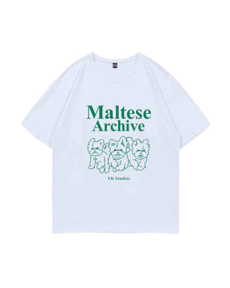 White Maltese Archive Graphic T-Shirt | Mingyu - Seventeen