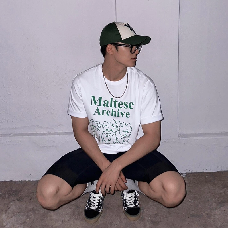 ★WAIKEI★ Maltese Archive Ringer Short Sleeve T-Shirt White MUSINSA | WAI KEI Maltese Archive Ringer Short Sleeve T
