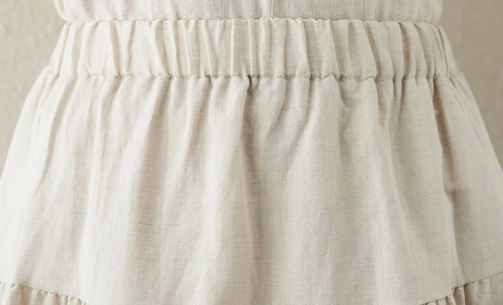 Beige Lace-Detail Layered Long Skirt | Seeun - STAYC