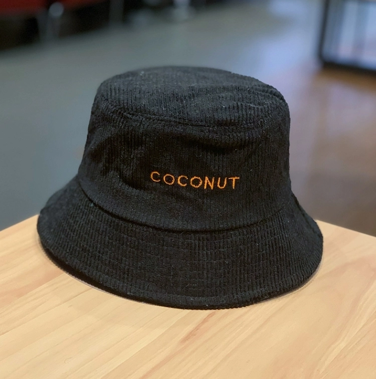 Black Corduroy Bucket Hat Suga BTS Fashion Chingu