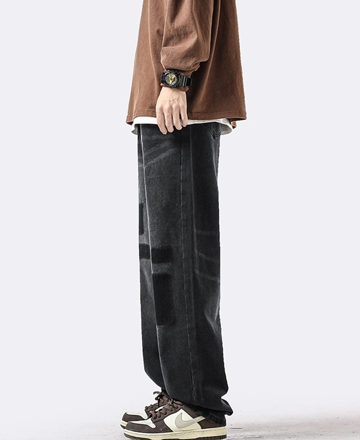 【jimwag】　Heart pocket denim pants BLACK jimwag】 Heart pocket denim pants BLACK