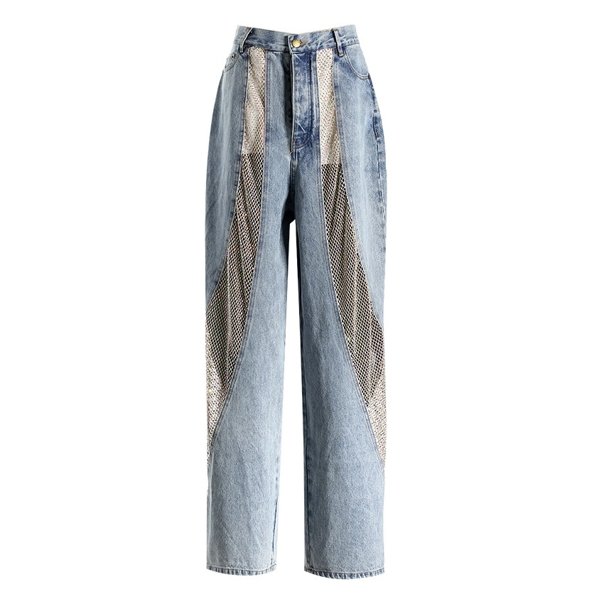 【2plan】Damage checker wide denim Wrangler Punchy Frayed Wide Leg Jeans – Wiseman's Western