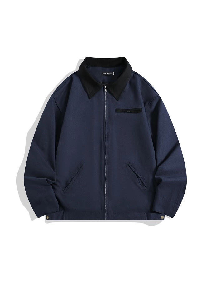 Blue Jacket With Black Collar | Hongjoong - ATEEZ - Fashion