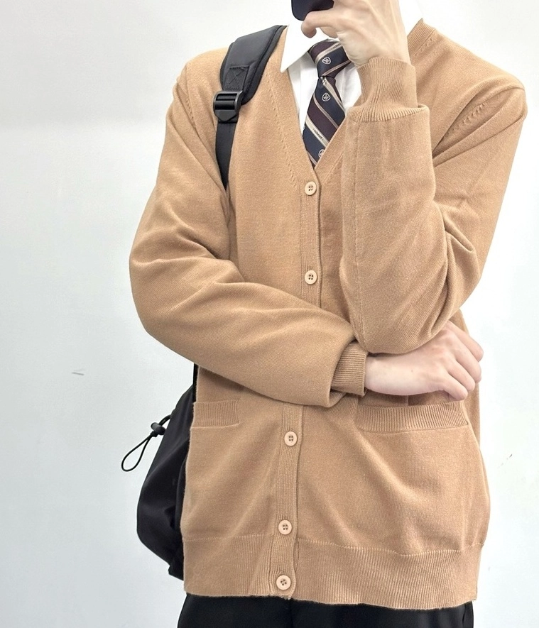 Brown V-Neck Cozy Cardigan | Jin - BTS - Fashion Chingu