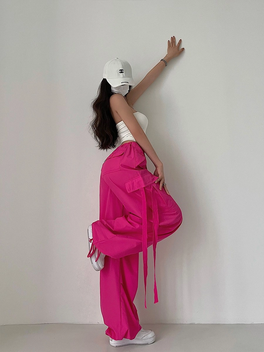 【Anyone more】Miron Pink Lettering Raw Balloon Wide Pants MUSINSA | NOT4NERD Extra Wide Balloon Pants - Pink