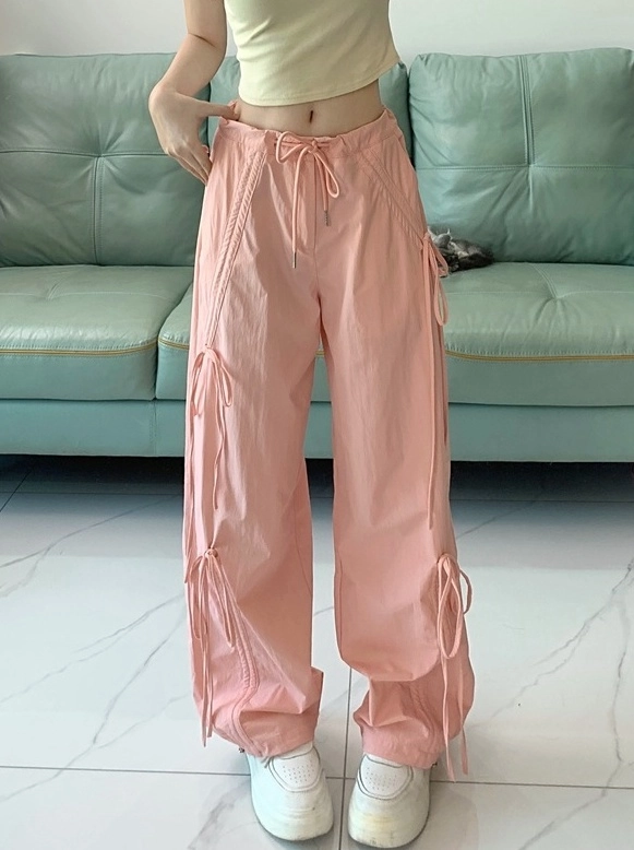 Pink Ribbon Tie String Pants | Tzuyu - Twice - Fashion Chingu