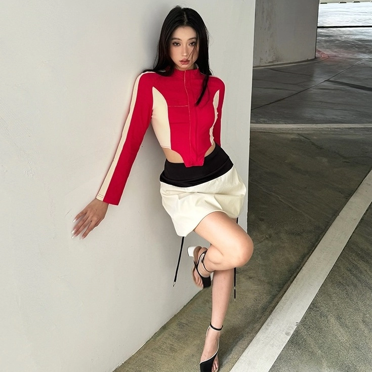 Beige Two-Tone Puff Skirt | Jennie - BlackPink - Fashion Chingu